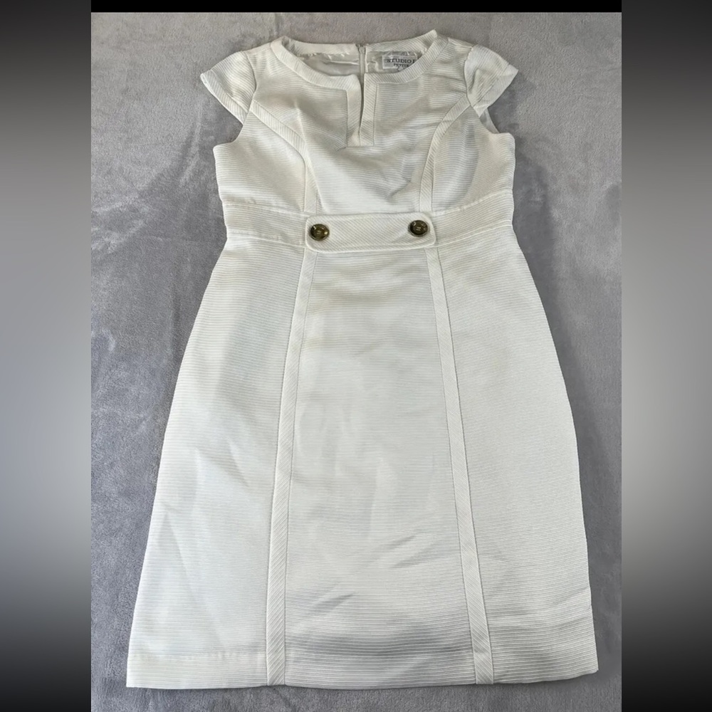 Studio 1 petite white sleeveless dress size 8P